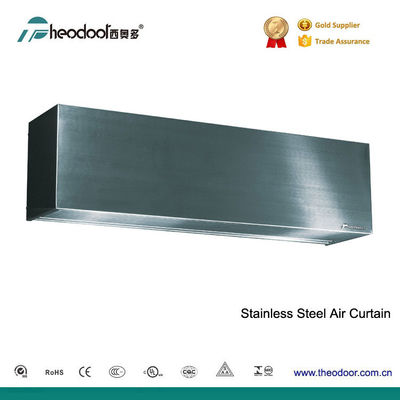 Cortina de aire de acero inoxidable industrial ligera para la altura de apertura los 4m de la puerta