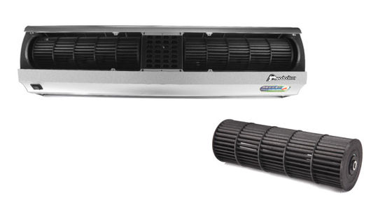 220V ventilador de cortina de aire compacto para puerta con control remoto 2 velocidades