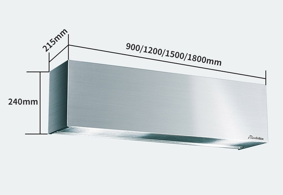 Cortina de aire de acero inoxidable SS304 de 1500 mm para puertas de 2,5-4 m
