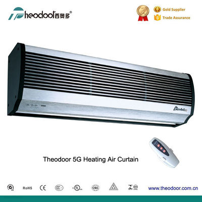 Cortina de plata del aire caliente de la pantalla del aire de la puerta de la serie de Theodoor 5G con los elementos de calefacción del PTC