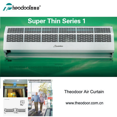 Cortina de aire fina estupenda del titán 1 de Theodoor de la cubierta del metal, cortador comercial del aire para la puerta