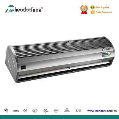 Cortinas de aire para puertas residenciales de aluminio de plata de 2025 con ventilador de flujo cruzado