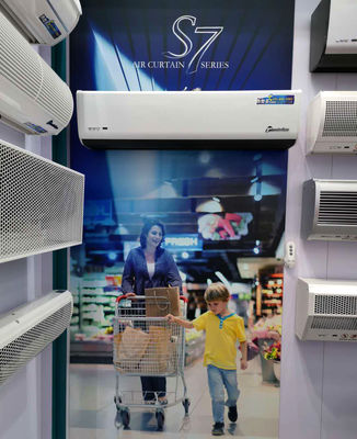 2025 Cortinas de aire automáticas para restaurantes Puertas 36 48 60 72 pulgadas de ancho Puerta