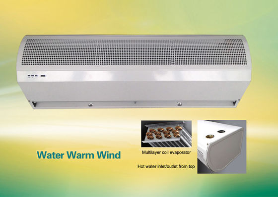 2025 Fuente de agua evaporador de ventilador serie de bobina cortina de aire caliente para 1m, 1,5m, 2m puerta