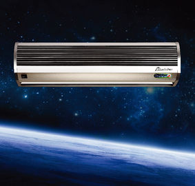 Cortinas de aire para puertas residenciales de aluminio de plata de 2025 con ventilador de flujo cruzado
